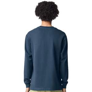 Camiseta Clásica de Manga Larga para Hombre, Cuello Redondo, Algodón, Ropa Casual, Estilo Urbano Minimalista - Product Image 2