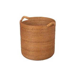 Panier de rangement en rotin forme ronde taille personnalisée panier de luxe haute qualité en gros nouveau panier en rotin - Product Image 1
