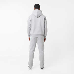 Ensemble de vêtements de sport décontractés pour hommes, design personnalisé, léger, survêtement à capuche délavé à l'acide, pantalon de survêtement évasé en gros - Product Image 3