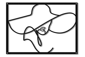 Metal <b>Wall</b> Art Home Decor, <b>Black</b> Modern Minimalist Female Body Line Art, 15.7"x11.8", Decorative Hanging Abstract Metal <b>Wall</b> - Product Image 4