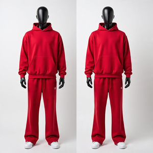 Survêtements imprimés sur mesure grande taille en coton 380 GSM de haute qualité, molleton évasé respirant, coupe-vent, écologique, à manches longues - Product Image 5