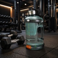 Pichet de sport de grande capacité 2L d'usine avec poignée antidérapante étanche facile à transporter bouteille d'eau pour salle de sport sports de plein air pique-niques