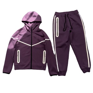 ชุดวอร์มเทคโลโก้สั่งทำพิเศษ แฟชั่นฤดูใบไม้ร่วงฤดูหนาว เสื้อผ้าลำลองผ้าฝ้ายหนานุ่ม สะท้อนแสง ชุดวอร์มผู้ชาย ผลิตโดย HS 2026 - Product Image 3