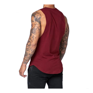 Camiseta sin mangas de algodón para hombre de talla XL al por mayor, ropa deportiva de punto transpirable, Camiseta de tirantes musculosa con logotipo personalizado informal para Fitness - Product Image 2