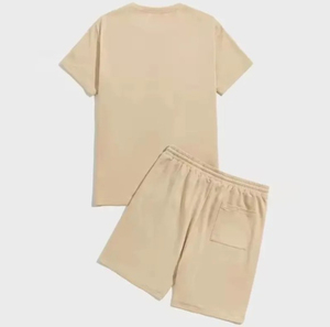 Ensemble de survêtement unisexe d'été en polyester/coton respirant, style streetwear, avec t-shirt imprimé – Nouvelle collection très prisée - Product Image 4