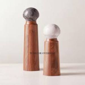 Vintage rústico arte inspirado diseñador excelente calidad Madera hecha sal y pimienta molinos Hogar y Hotel comedor MESA CENTRO DE MESA - Product Image 6