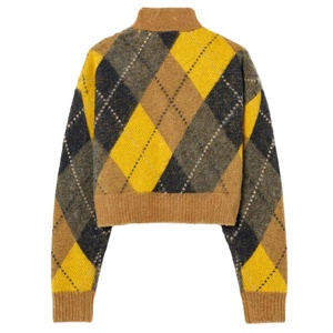 Pull en mohair unisexe de haute qualité, tricoté, anti-froissement, design jacquard, boutons - Product Image 2