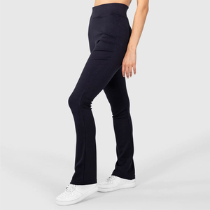 Hot Selling Ladies Workout <b>Leggings</b> Wide-legged Yoga Pants Gym Breathable High Waist Flared <b>Leggings</b> <b>for</b> Wome - Product Image 2