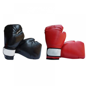 Gants de boxe rouges en PU avec fermeture Velcro, respirants, pour adultes, entraînement, vente en gros, haute qualité, unisexe, cuir, entraînement MMA - Product Image 6