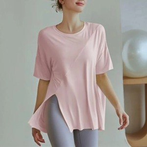 Camiseta básica de algodón con cuello redondo para mujer, informal, de manga corta, cómoda, suave, transpirable, de verano, esencial, sólida - Product Image 2