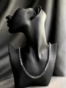 3-8mm VVS1 <b>Black</b> Moissanite Diamond 925 Sterling Silver Tennis Necklaces & <b>Bracelets</b> Iced Chain Stylish Hip Hop Jewelry for <b>Men</b> - Product Image 3