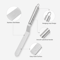 Ensemble de spatules à gâteau en acier inoxydable 6, 8, 10, 12 pouces, spatule à glaçage décalée, couteau à crème pour la pâtisserie professionnelle, vente en gros
