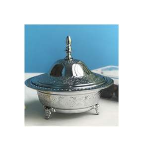 Design élégant dates bol pour la maison hôtel restaurant fruits secs chocolat bol vaisselle nickel fini élégant en laiton dates bol - Product Image 4