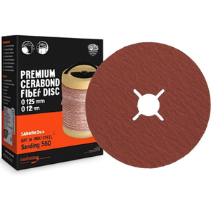 Disque à fibres PREMIUM CERABOND 125 mm Grain 36 INOX/Acier Grain Céramique Lot de 50 pour le ponçage - Product Image 3