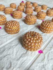 ชุดกล่อง Kumkum ในร่มประดับมุกทำด้วยมือ | ผู้ถือ Kumkum แบบดั้งเดิมกล่องเครื่องประดับตกแต่งสำหรับ Pooja และของขวัญคืน - Product Image 4