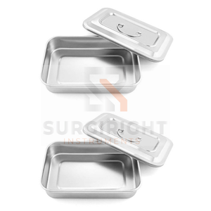 Plateau d'instrument médical panier boîte acier certifié CE désinfection Instrument chirurgical stérilisation couverture trous Surgiright - Product Image 1