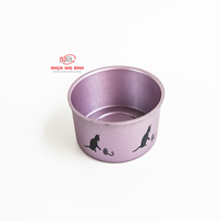 Bol pour chien en plastique PP antidérapant personnalisé 2025, durable, écologique, épaissi, arrondi, multicolores, pour usage intérieur et extérieur