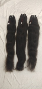 Vendeur de cheveux humains vierges de vison indien non transformés, Extension de cheveux humains Remy, Paquets de cheveux bruts vierges wefted en gros - Product Image 3