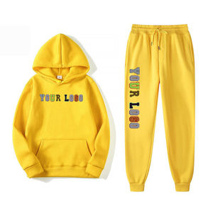 Survêtements à broderie chenille personnalisés pour hommes, survêtements à capuche OEM, pantalons de survêtement, serviette, broderie, ensembles de jogging respectueux de l'environnement - Product Image 1