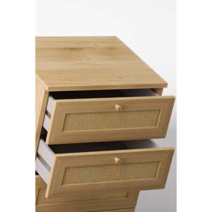 Modern Wood Scandinavian Design Eco-Friendly 5-Drawer Dresser Baru Bedroom Storage Cabinet <b>Tallboy</b> Unit - Product Image 3