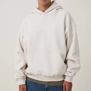 High Quality Men's Thermal Hoodie 80% Cotton Polyester <b>Thick</b> Oversize Baggy Unisex 100% Cotton Embroidered Solid Pattern - Product Image 3