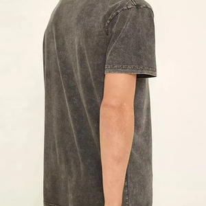 เสื้อยืดผ้าฝ้ายโอเวอร์ไซส์สำหรับผู้ชายเสื้อยืด250GSM 100% ผ้าคอตตอนพิมพ์ลายแอซิดแบบย้อนยุคโลโก้ได้ตามต้องการ - Product Image 2