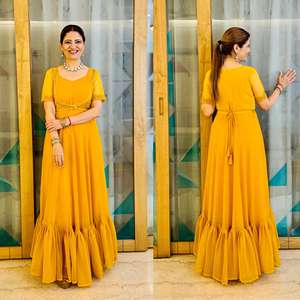 Robe Georgette Anarkali de haute qualité pour femmes Look élégant disponible à des prix abordables de l'Inde - Product Image 3