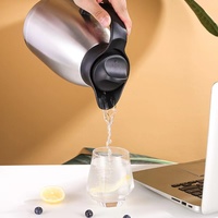 Botella de agua de acero inoxidable 201, termo de gran capacidad de 2L, para el hogar, oficina, hotel, té, hervidor de agua al vacío
