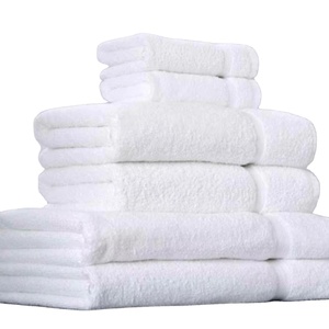 Bán buôn chất lượng tuyệt vời 600gsm 100% bông khăn tắm khách <span class=keywords><strong>s</strong></span>ạn spa trắng Terry bông khăn với biểu tượng tùy chỉnh - Product Image 1