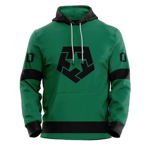INDEX APPAREL Sweat à capuche de hockey sur glace noir et or pour homme avec imprimé bâtons croisés, coupe classique, manches longues, maillot sublimé - Product Image 4