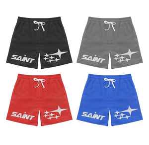 กางเกงขาสั้นตาข่ายโลโก้แบบตาข่ายผ้าโพลีเอสเตอร์100% ระบายอากาศได้ดีและลำลองออกแบบโลโก้ได้ตามต้องการใส่ได้ทุกขนาด - Product Image 1