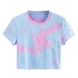 Nouveauté : T-shirts décontractés pour femmes, sur mesure, en tie-dye, 100% coton, manches courtes, tissu tricoté de haute qualité - Product Image 6