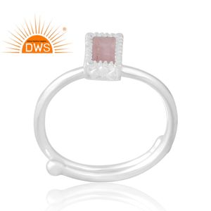 Hot Selling 925 Sterling Silver Natural <b>Rose</b> <b>Quartz</b> Gemstone <b>Ring</b> Custom Jewelry For Women Gift For Her - Product Image 1