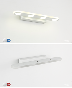 Modern LED Wall Lamp Aluminum Body White Rectangular 3500K Warm White Bathroom Lighting Surface Mounted - Product Image 3