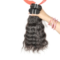 Extensions de cheveux naturels indiens Remy vierges, couleur noire, ondulés bouclés, 100 % humains, paquet unique, tissage à double trame faite à la machine