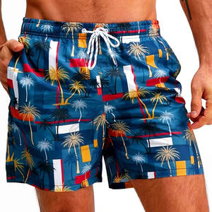 Shorts de plage sportifs pour hommes 100% polyester avec impression numérique anti-froissement Maillots de bain d'été - Product Image 1