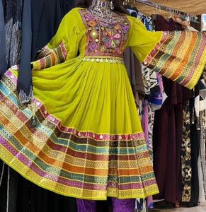 Vestido kuchi vintage étnico tribal, vestido Kuchi tradicional de fiesta Kuchi afgano/Pakistán multicolor vestido Kochi 3082 - Product Image 5