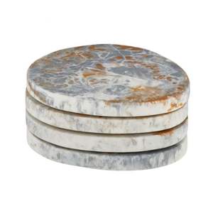 Ensemble de sous-verres en marbre personnalisé, sous-verres en pierre naturelle résistants à la chaleur pour la décoration de la maison, utilisation en cadeau - Product Image 4