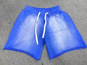 Short de survêtement en coton brodé avec logo personnalisé Short de survêtement délavé au soleil Short délavé à l'acide pour hommes - Product Image 6