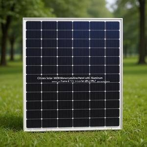 Panneau solaire monocristallin Citizen Solar 300W avec cadre en aluminium, boîte de jonction certifiée TUV IP67 - Product Image 3