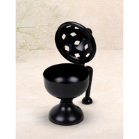 Brûleur d'encens religieux rond en laiton au design moderne, porte-Dhoop Dani Aarti pour la maison, le bureau, le temple, la Puja