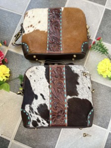 Nouveau Design Bohème Sac à Main en Cuir de Fourrure de Vachette pour Femmes Léger avec Fermeture à Glissière Lettre Décorée Grande Taille Vente Chaude - Product Image 5