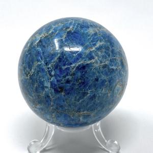 Étoile Qualité Sur Soha Agate Naturel Bleu Apatite Sphère Pierre Minérale Boule De Cristal pour Cadeau et Décor pour Méditation En Vente - Product Image 4