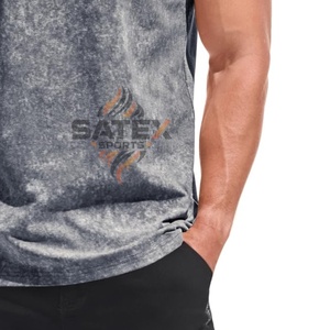 Camiseta de Algodón 100% para Hombre, Estilo Vintage, Corte Regular, Lavado Ácido, Estilo Retro Urbano - Product Image 4