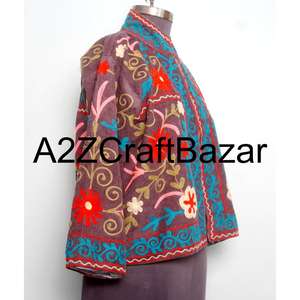 เสื้อแจ็คเก็ตคอตไทร์ปักมือ ดีไซน์วินเทจ ผลิตจากผ้าฝ้ายเป็นมิตรกับสิ่งแวดล้อม ระบายอากาศได้ดี เหมาะสำหรับงานปาร์ตี้และกิจกรรมต่างๆ ในฤดูหนาว - Product Image 4