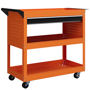 DURHAND-Carrito de herramientas con asa lateral, cajón y 3 estantes de acero, de 82 76 cm x 35x, color Naranja, para hombre y mujer - Product Image 1