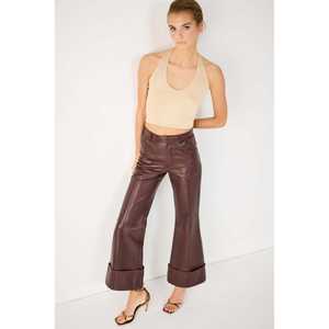 Top Casual Estilo Western con Cuello Halter Brillante, Poliéster Brillante, Talla XS-XL, Tejido Plisado, Elemento de Moda para Primavera, Verano y Otoño - Product Image 2