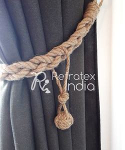 Off <b>White</b> 18'' with Twisted Cord Handle With Shiny and Soft Material for <b>Curtain</b> tieback - Product Image 2