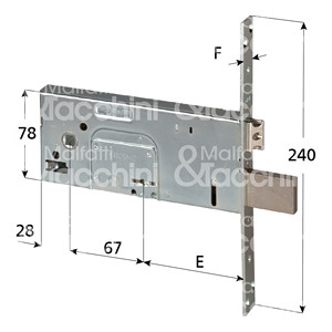 DOUBLE MAP LOCK pour bandes latérales 4 tours et loquet réglable protection anti-perçage 2 clés 100100001 - Product Image 1