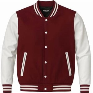 Veste universitaire pour hommes manches en cuir véritable et laine mélangée Letterman Boys College Varsity Jackets XS-5XL - Product Image 5